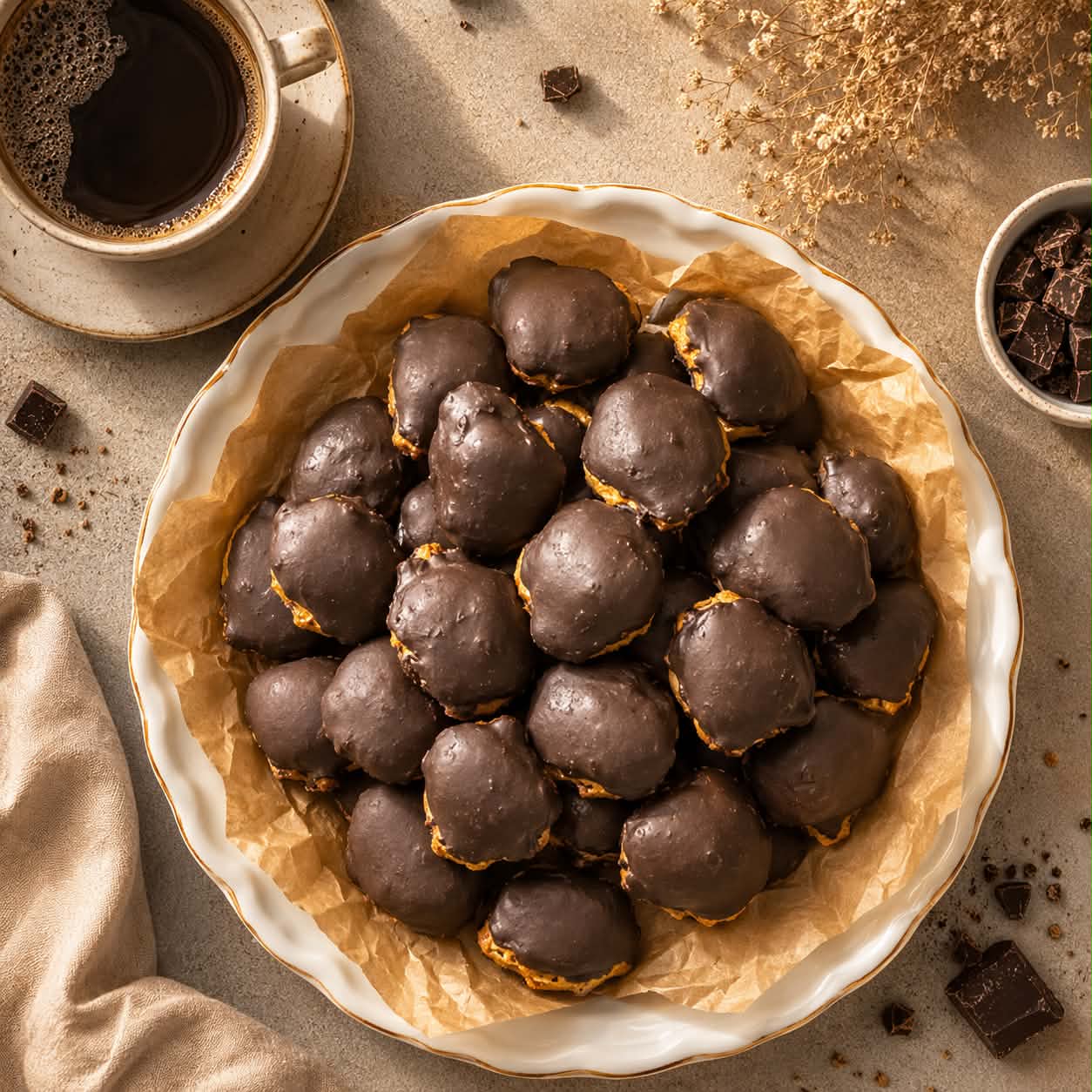 Chocolate Cookie Bites: double-dark batch